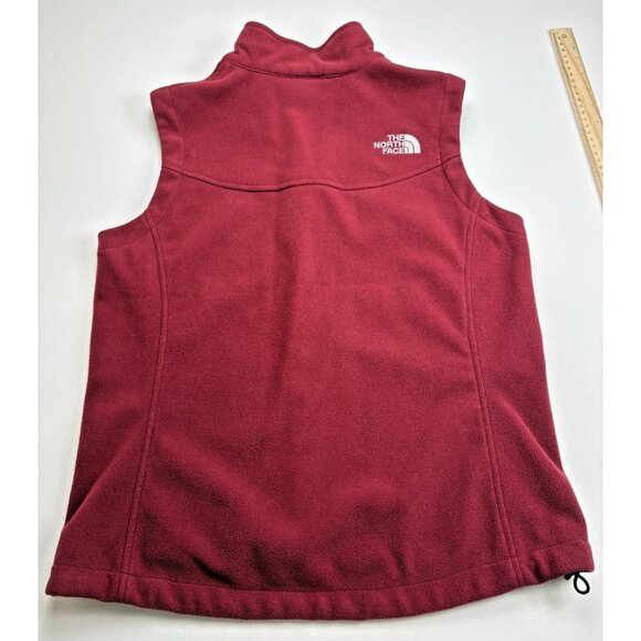 The North Face WindWall Fleece Vest Womens Medium Red Maroon Full Zip Outdoor M - Picture 3 of 5